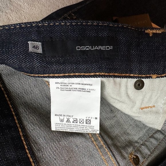 NWT Made in Italy DSQUARED2 Dark Rinse Wash SLIM JEANS Size 46 EUR | 30 US - Picture 9 of 10